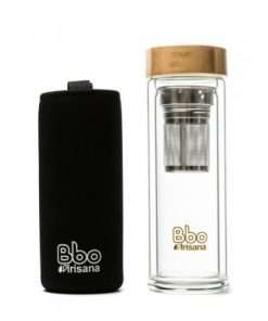 Termo infusionador doble pared vidirio 400ml bbo irisana