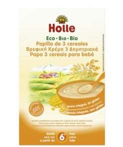 Papillas de 3 cereales integrales ecológicos, 250 g Holle